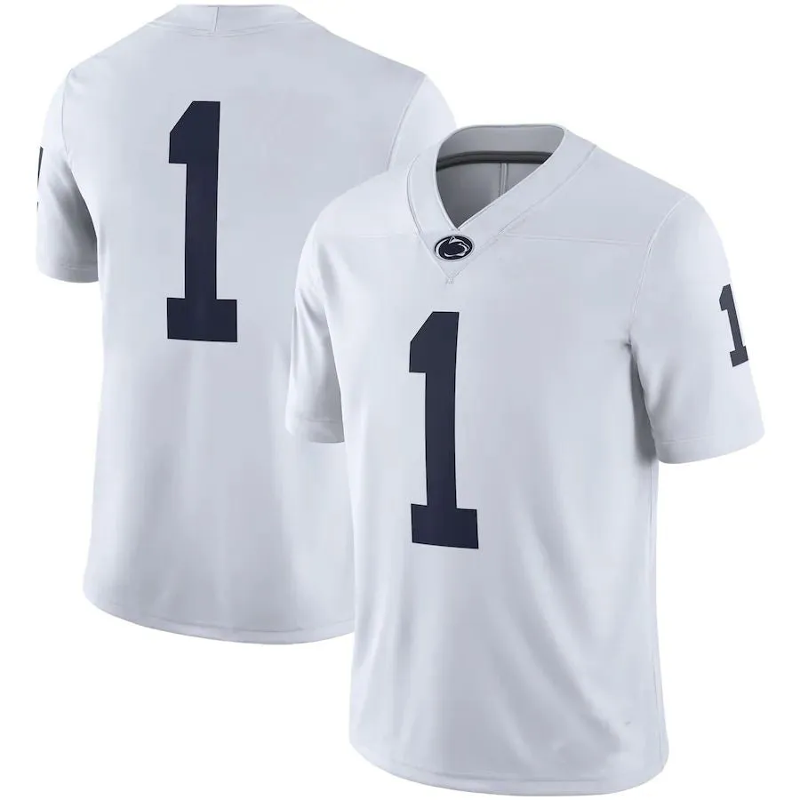 #1 P.State Nittany Lions  Game Player Jersey  White Stitched American College Jerseys