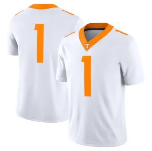 #1 T.Volunteers Game Jersey - White College Jerseys