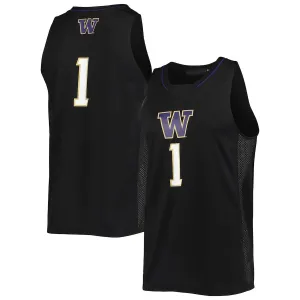 #1 W.Huskies Swingman Basketball Jersey Black Stitched American College Jerseys