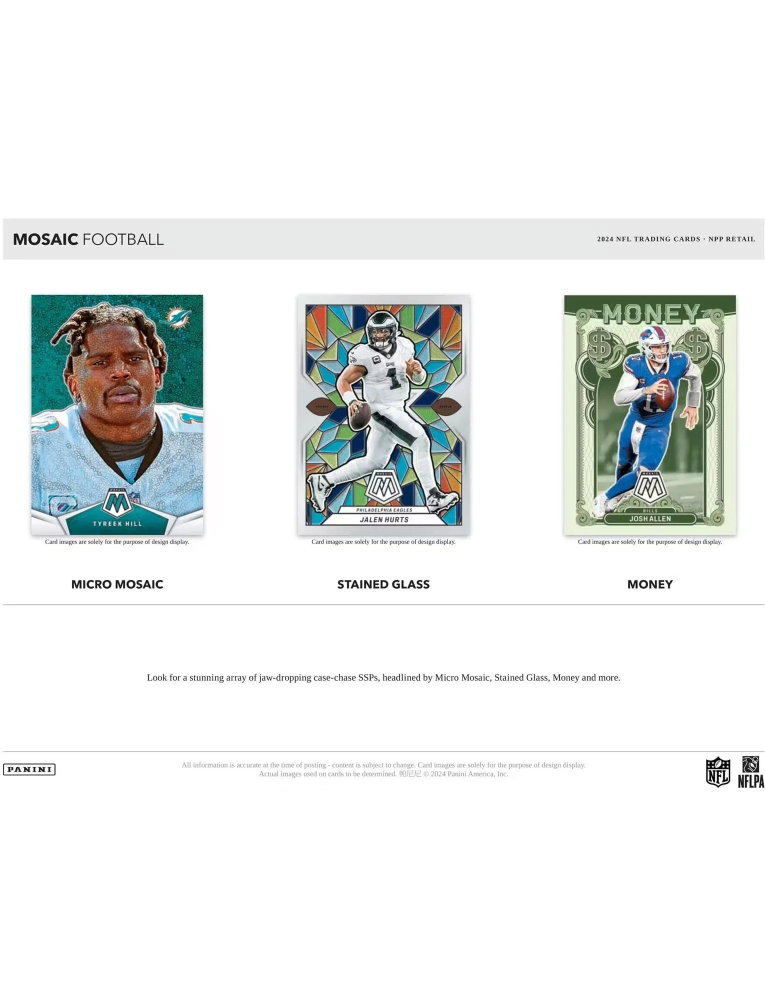 2024 Panini NFL Mosaic Football Trading Card Value Fat Pack