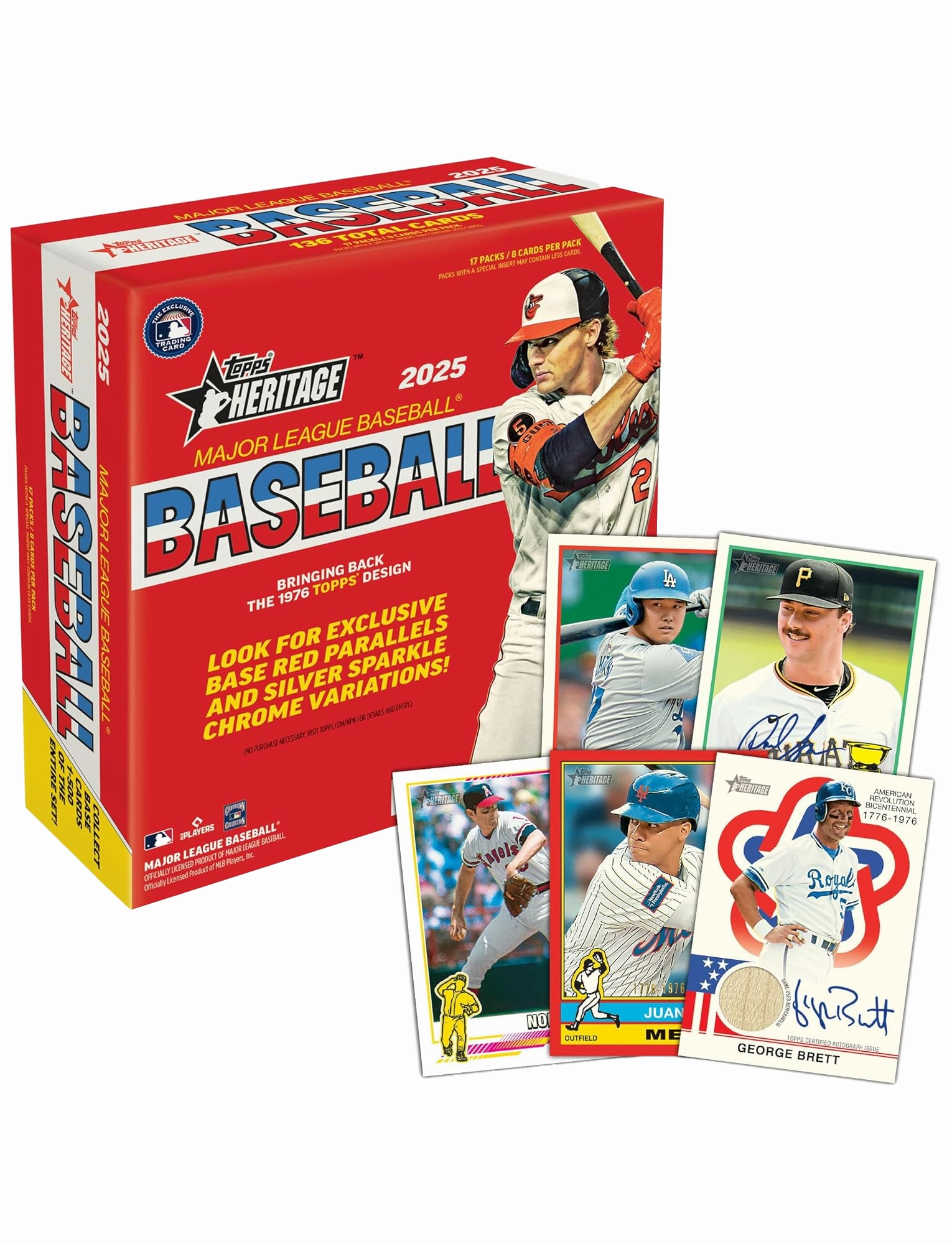 2025 Topps MLB Heritage Baseball Trading Card Mega Pack