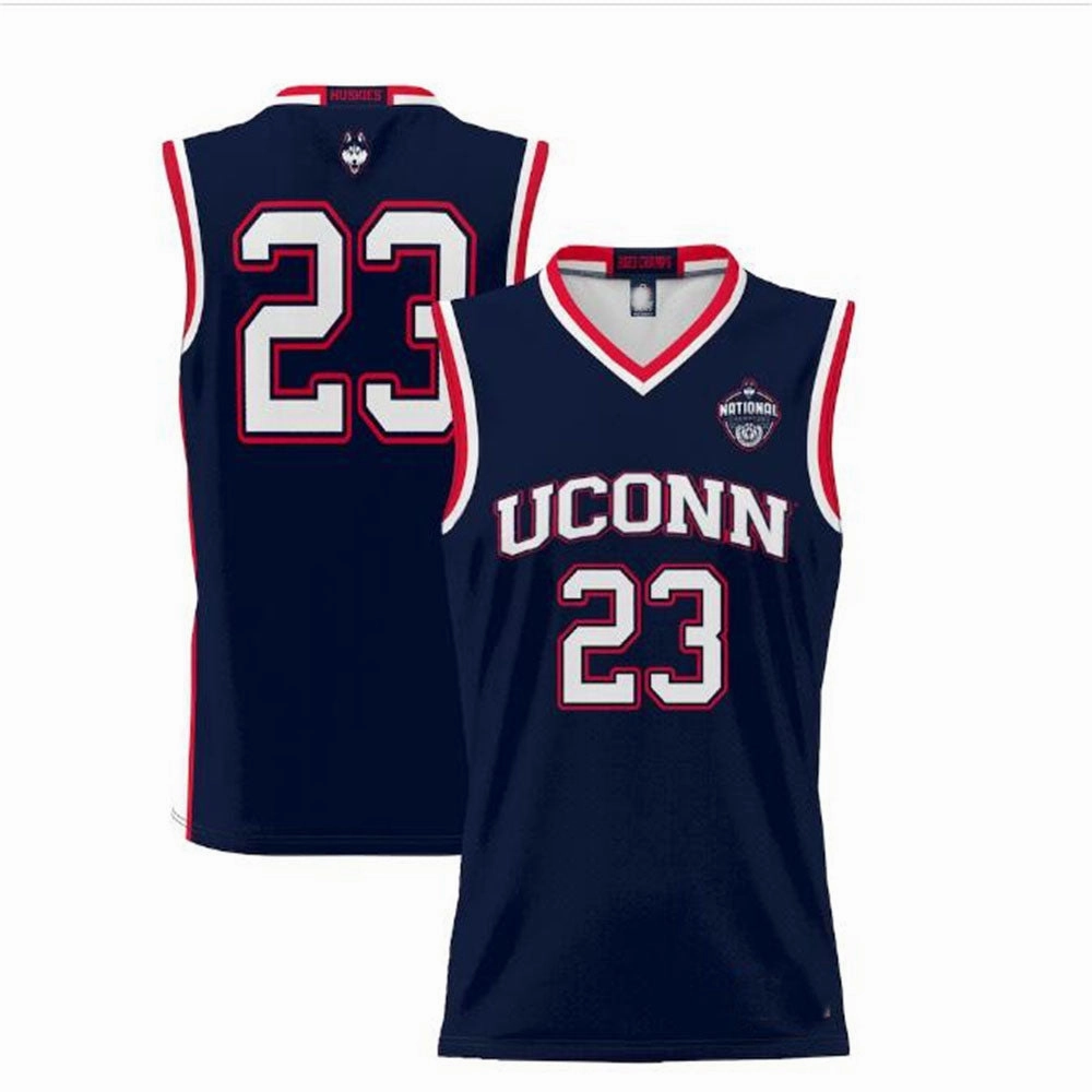 #23 U.Huskies ProSphere 2023 Basketball National Champions Basketball Jersey - Navy Stitched American College Jerseys