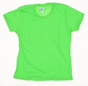 Active Apparel Women's Basic Short Sleeve Tee Shirt, Bright Green