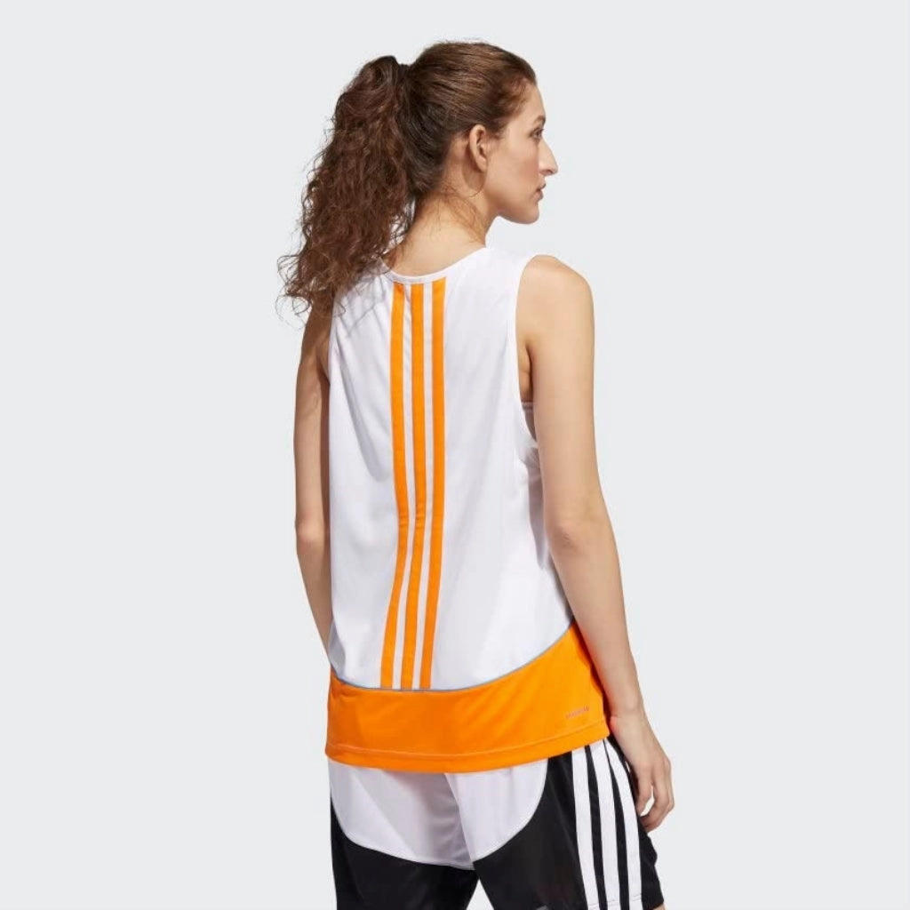 adidas 365 Women in Power Tank Top Women's, White/ Tennessee Orange