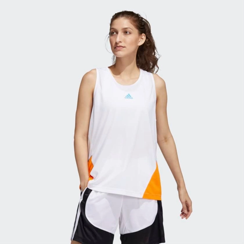 adidas 365 Women in Power Tank Top Women's, White/ Tennessee Orange