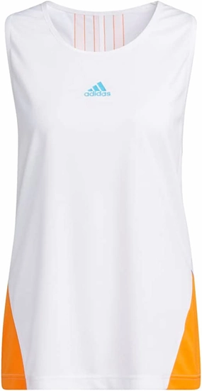 adidas 365 Women in Power Tank Top Women's, White/ Tennessee Orange
