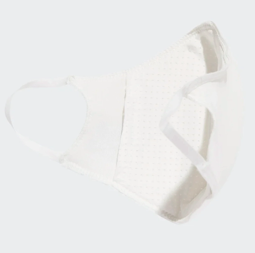 Adidas Adult Standard Face Covers, 3-Pack, White, Size Options