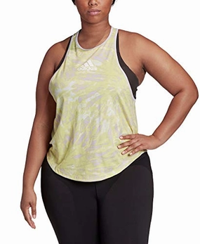 Adidas Big Women's University Tank Top, Multi/Purple Tint/Yellow Tint
