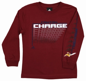 adidas Canton Charge NBA D League Boy's Youth (8-20) Repeated Long Sleeve Tee, Wine