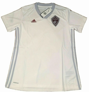 adidas Colorado Rapids MLS Women's Away Soccer Jersey, White/Onix