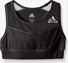 Adidas Girls' Youth Sports Bra, Black
