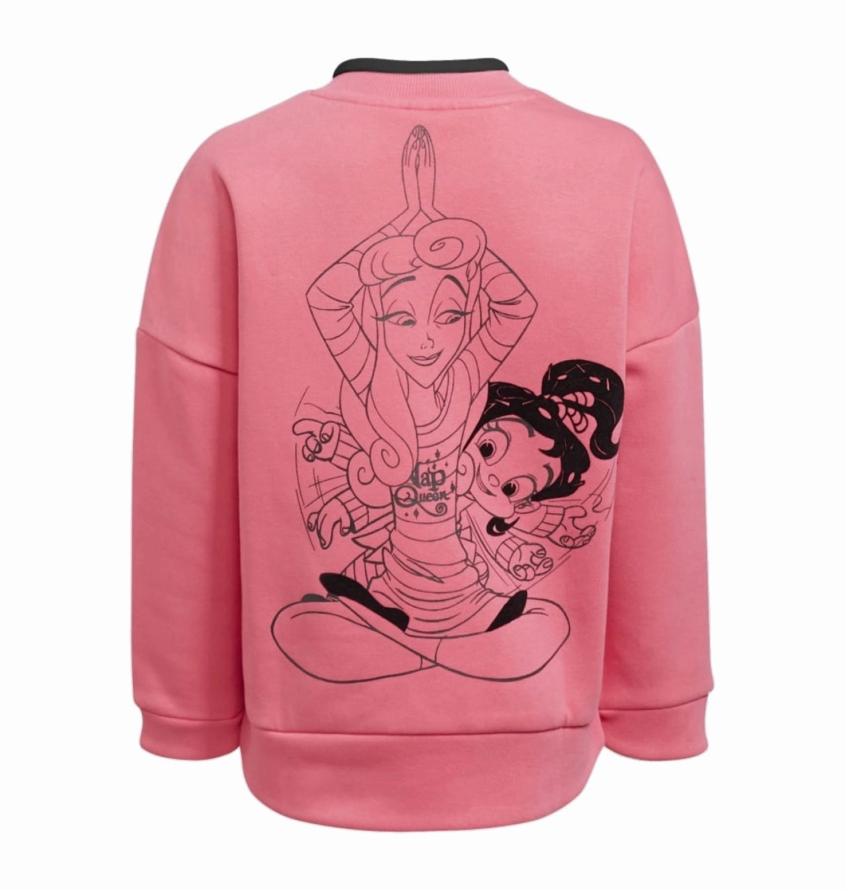 Adidas Girls Disney Comfy Princesses Crew Sweatshirt, Joy Pink S13/Black