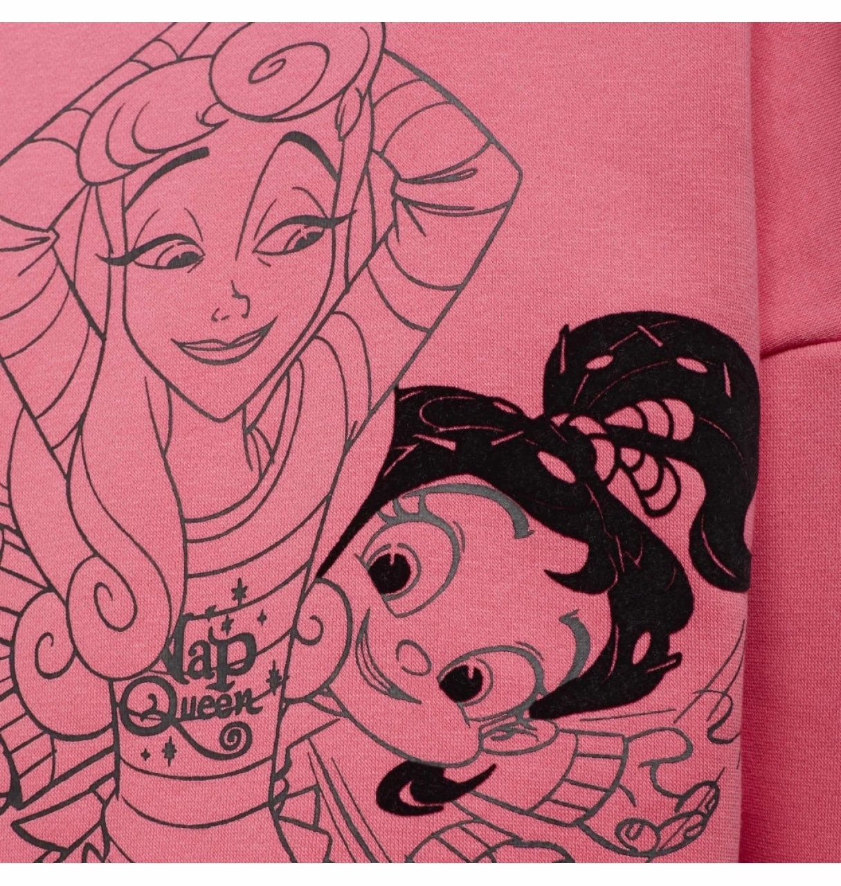 Adidas Girls Disney Comfy Princesses Crew Sweatshirt, Joy Pink S13/Black