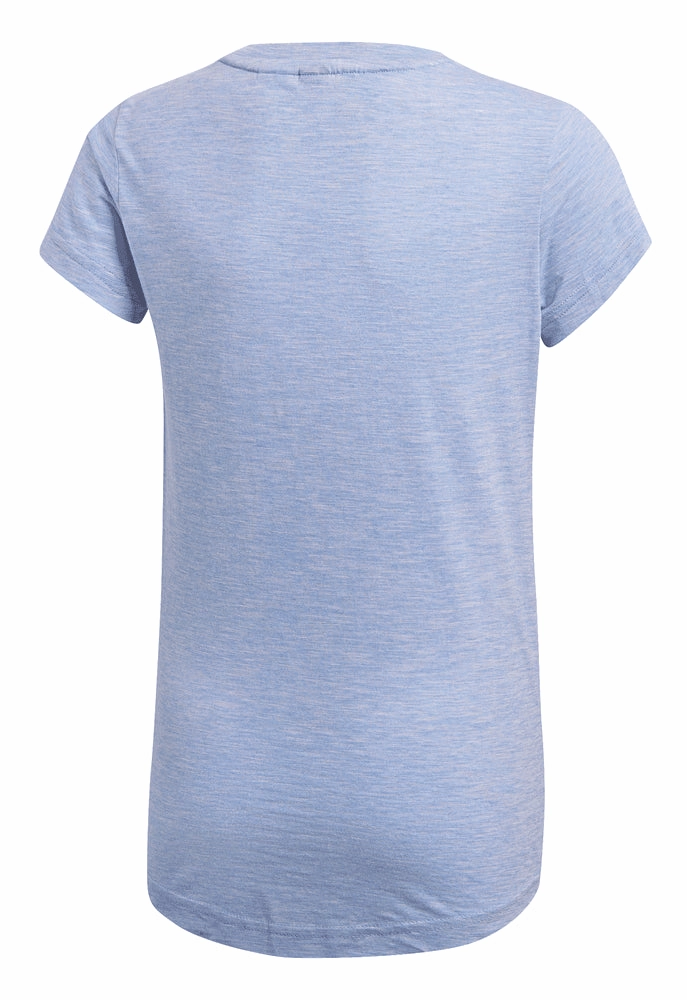 adidas Girls Youth (7-14) ID Winners Short Sleeve Tee, Lucky Blue/True Pink