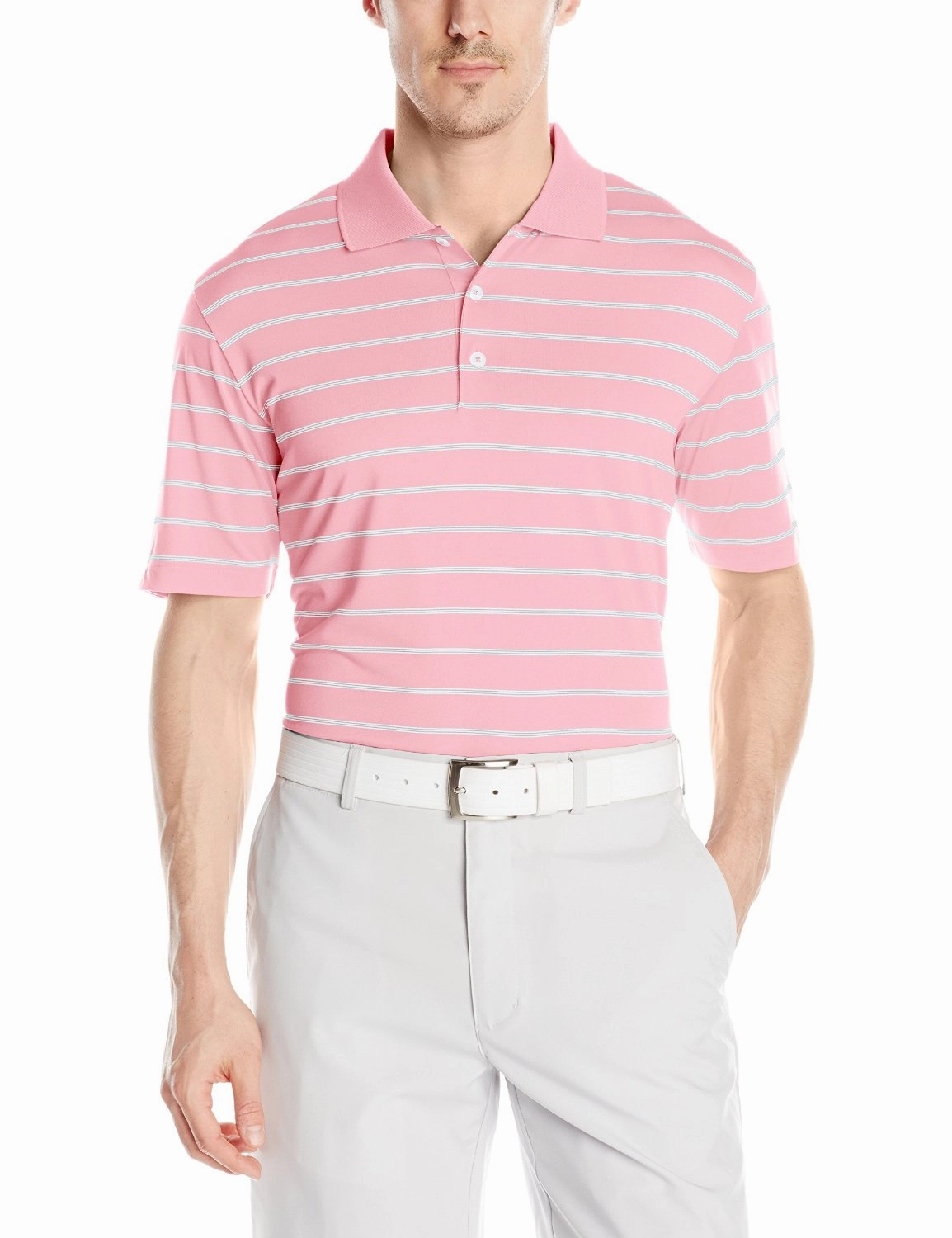 Adidas Golf Men's Classic 2 Color Stripe Polo Shirt Top - Many Colors