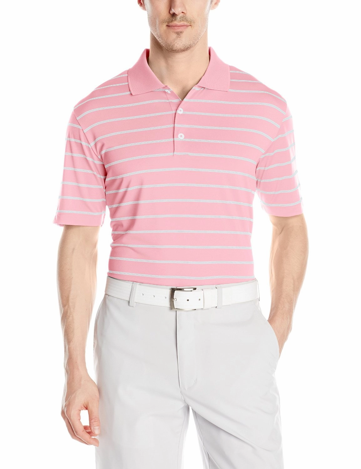 Adidas Golf Men's Classic 2 Color Stripe Polo Shirt Top - Many Colors