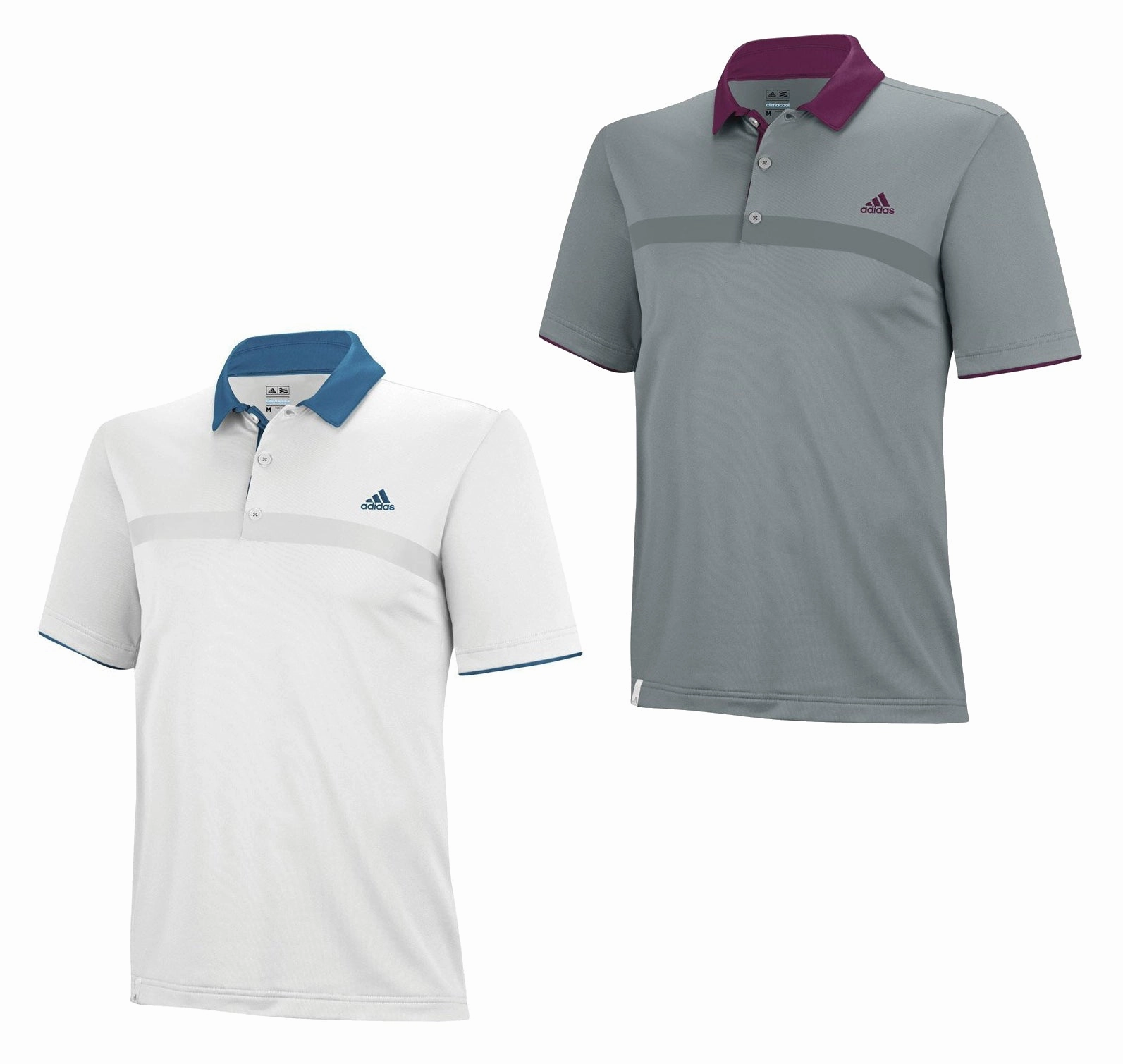 Adidas Golf Men's Climacool Engineered Print Polo Shirt - White & Green