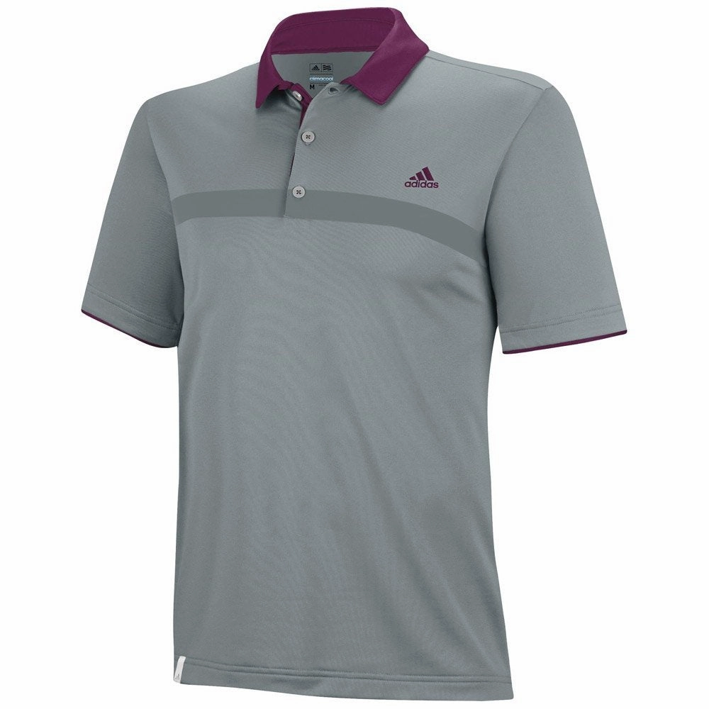 Adidas Golf Men's Climacool Engineered Print Polo Shirt - White & Green