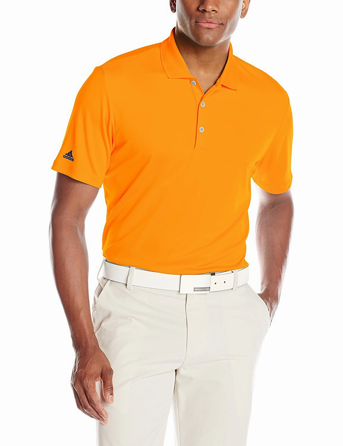 Adidas Golf Men's Performance Polo Shirt, Bright Orange