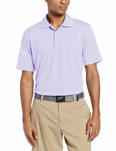 Adidas Golf Men's TaylorMade Puremotion Climacool 3-Striped Short Sleeve Polo