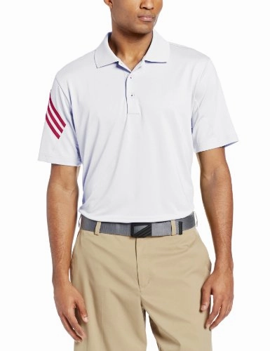 Adidas Golf Men's TaylorMade Puremotion Climacool 3-Striped Short Sleeve Polo