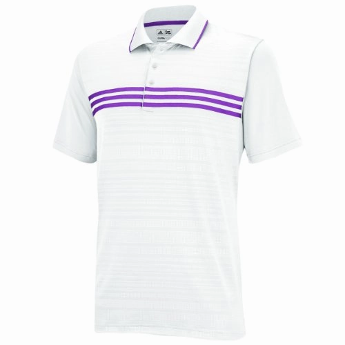 Adidas Golf Men's TaylorMade Puremotion Climacool 3-Stripes Short Sleeve Polo
