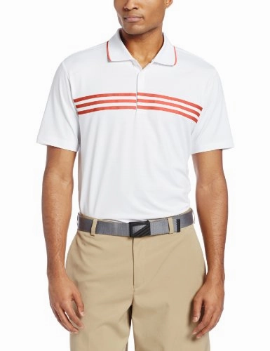 Adidas Golf Men's TaylorMade Puremotion Climacool 3-Stripes Short Sleeve Polo