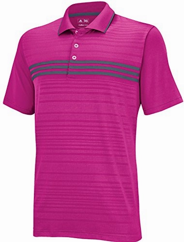 Adidas Golf Men's TaylorMade Puremotion Climacool 3-Stripes Short Sleeve Polo