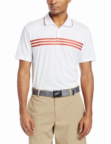 Adidas Golf Men's TaylorMade Puremotion Climacool 3-Stripes Short Sleeve Polo
