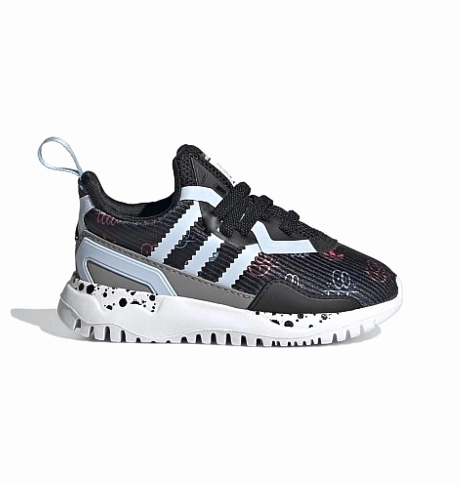 Adidas Infant Flex EL Low Sneakers, Core Black/Clear Sky/Cloud White