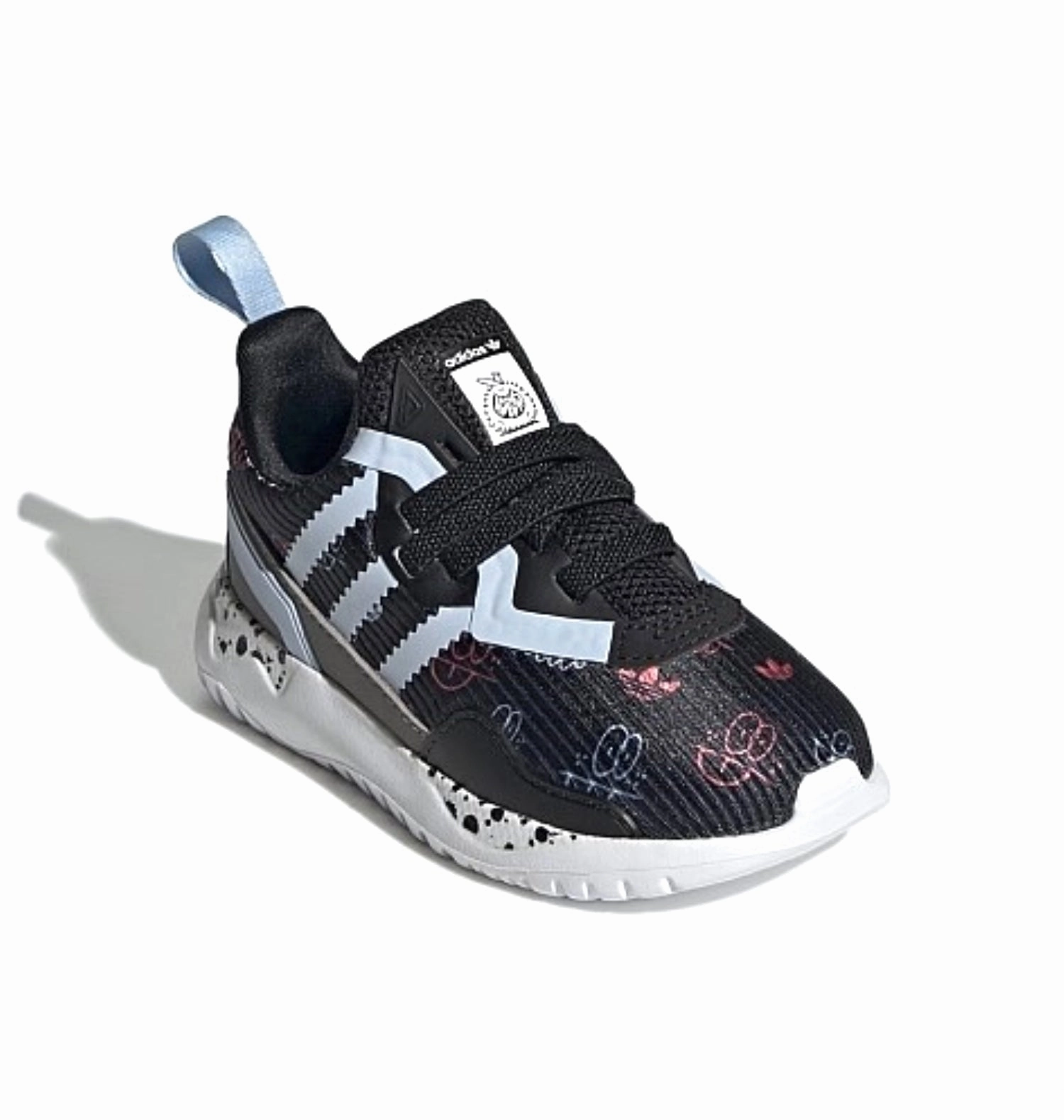 Adidas Infant Flex EL Low Sneakers, Core Black/Clear Sky/Cloud White