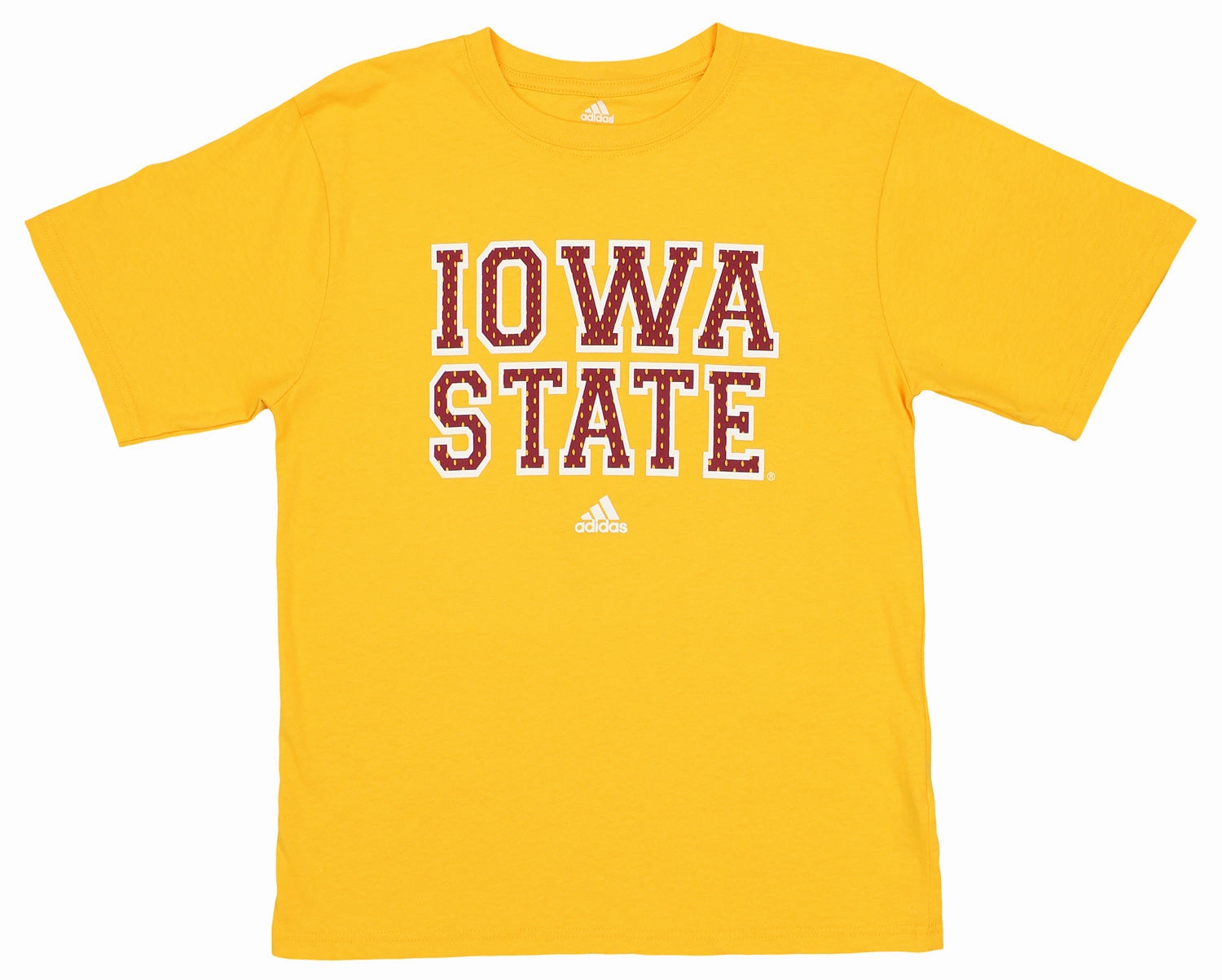 adidas Iowa State Cyclones NCAA Youth Boy's 2 Piece Tee Set, White/Gold