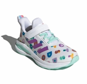 Adidas Kids FortaRun X Lego Dots Sneakers, Cloud White/Lab Purple/Clear Mint