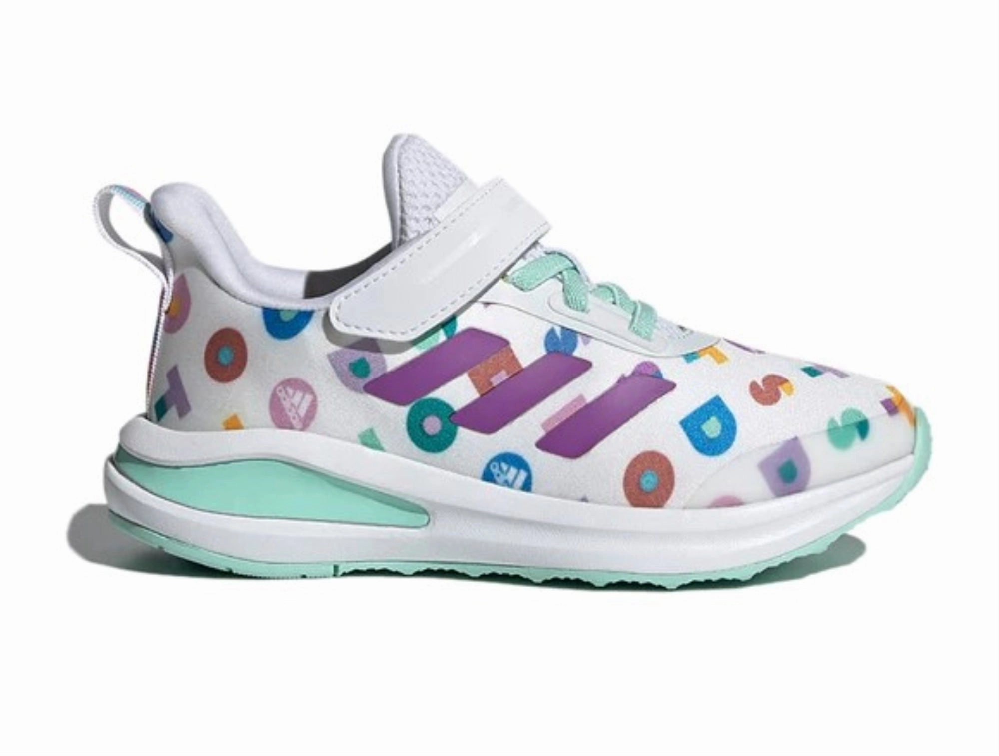 Adidas Kids FortaRun X Lego Dots Sneakers, Cloud White/Lab Purple/Clear Mint