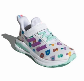 Adidas Kids FortaRun X Lego Dots Sneakers, Cloud White/Lab Purple/Clear Mint