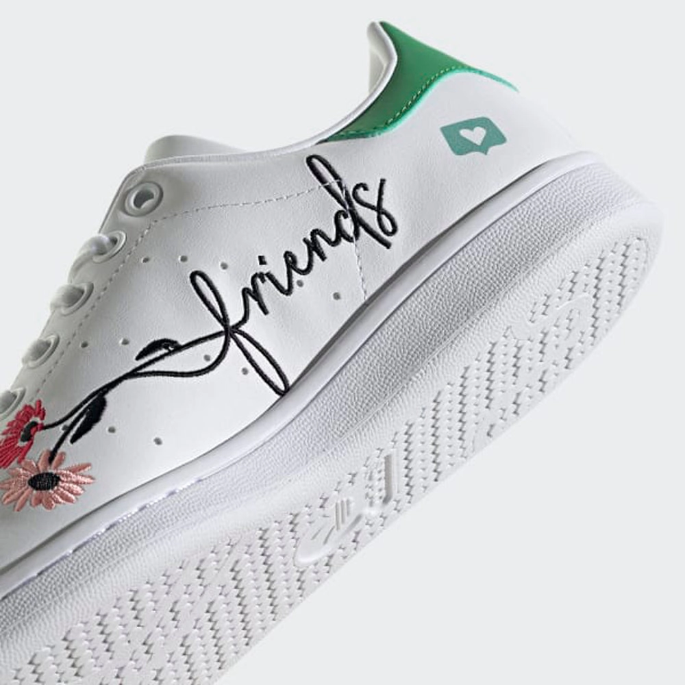Adidas Kids Stan Smith "Girl Friends" Shoes, Cloud White
