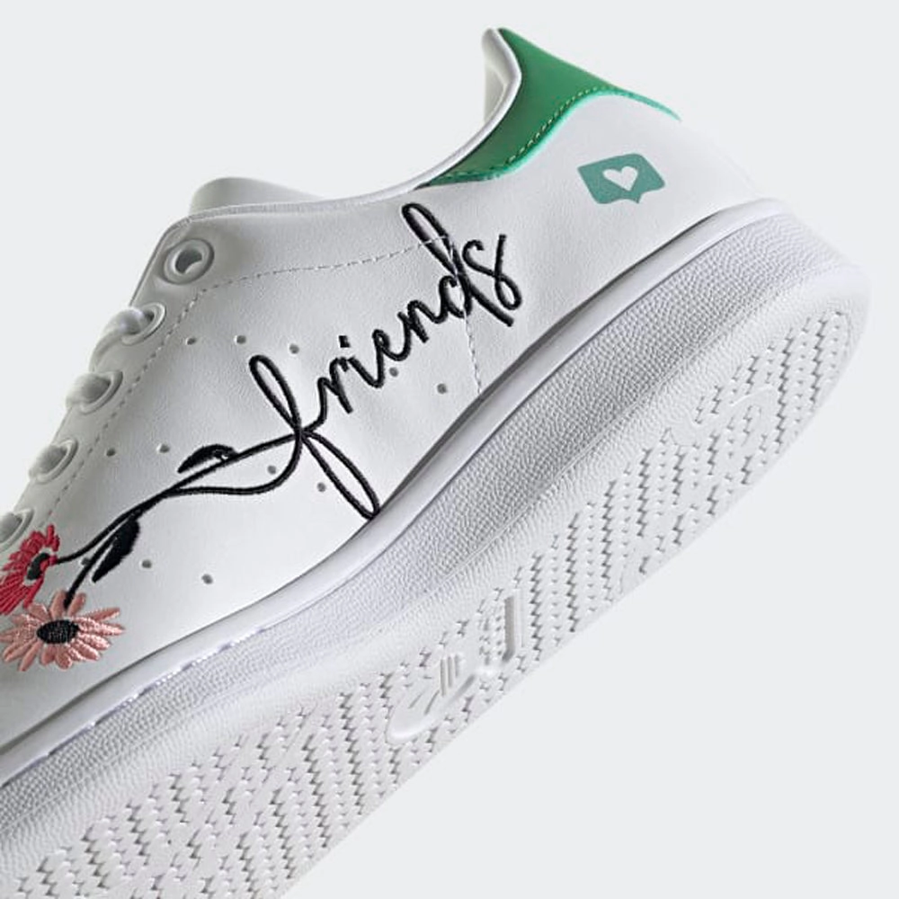 Adidas Kids Stan Smith "Girl Friends" Shoes, Cloud White