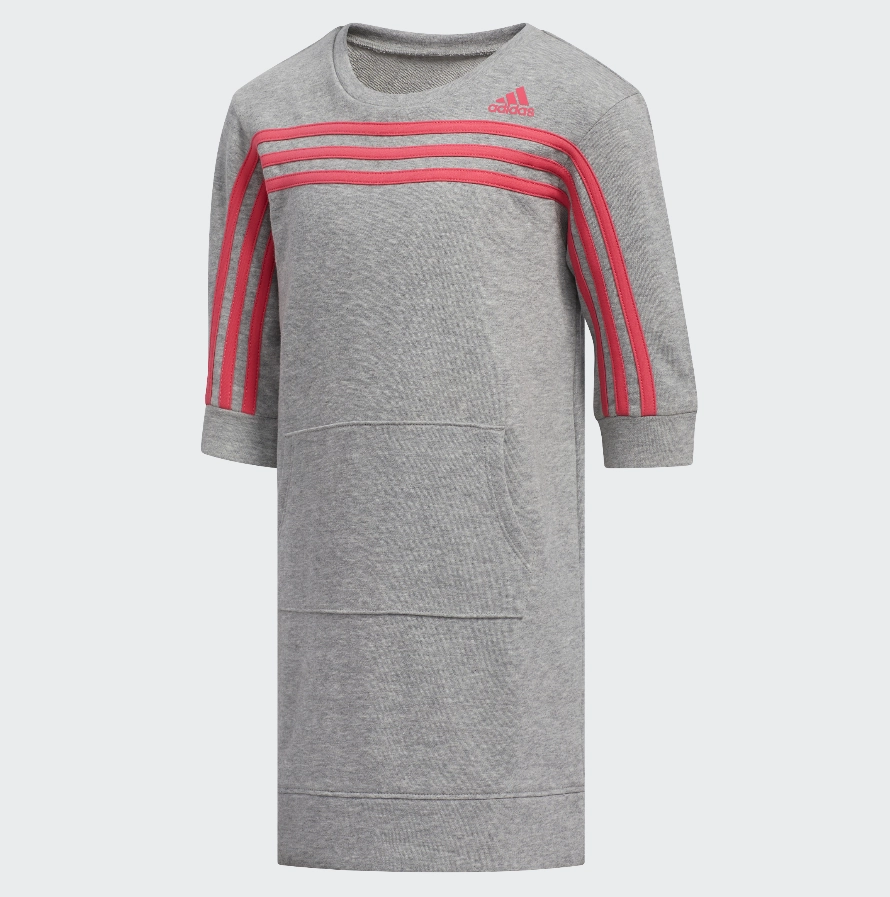 Adidas Little Girls (4-6X) French Terry Dress, Grey