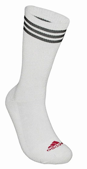 Adidas Men's 2 Pack Tour Performance Crew Socks, White