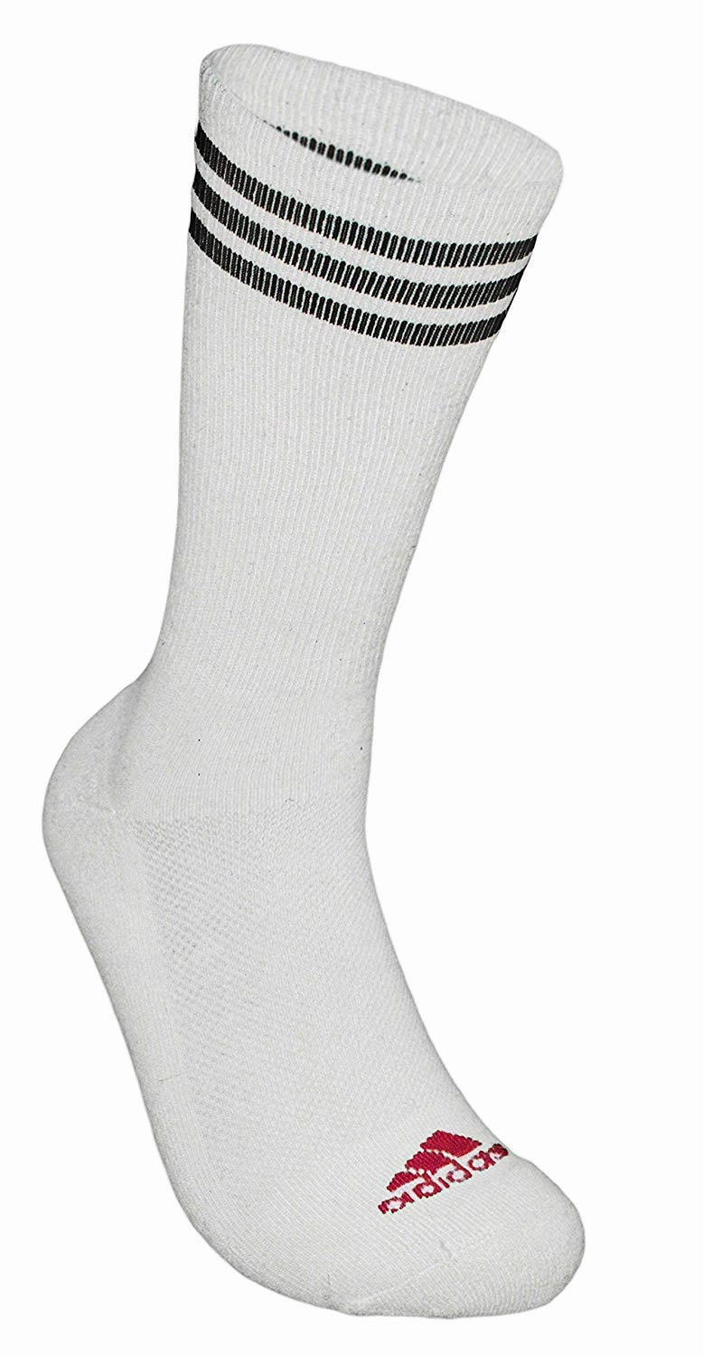 Adidas Men's 2 Pack Tour Performance Crew Socks, White