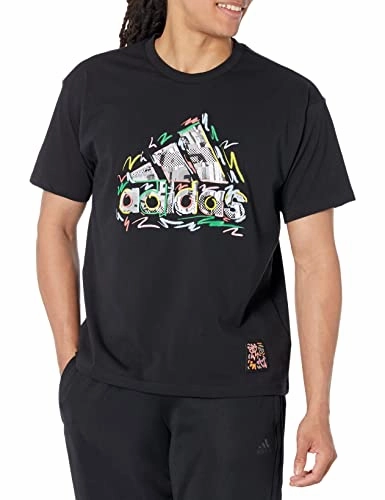 Adidas Men's 80s Inspired Tee Shirt, Black