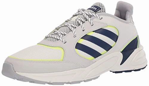 Adidas Men's 90s Valasion Sneaker, Cloud White/Dark Blue/Hi Res Yellow
