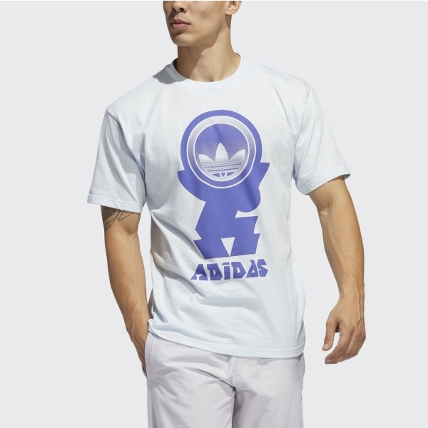 Adidas Men's / Unisex Forsut Tee Shirt, Sky Tint / Purple