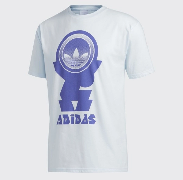 Adidas Men's / Unisex Forsut Tee Shirt, Sky Tint / Purple
