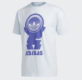 Adidas Men's / Unisex Forsut Tee Shirt, Sky Tint / Purple