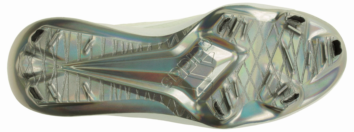 Adidas Men's Adizero Afterburner 8 Baseball Cleats, White/Iridescent