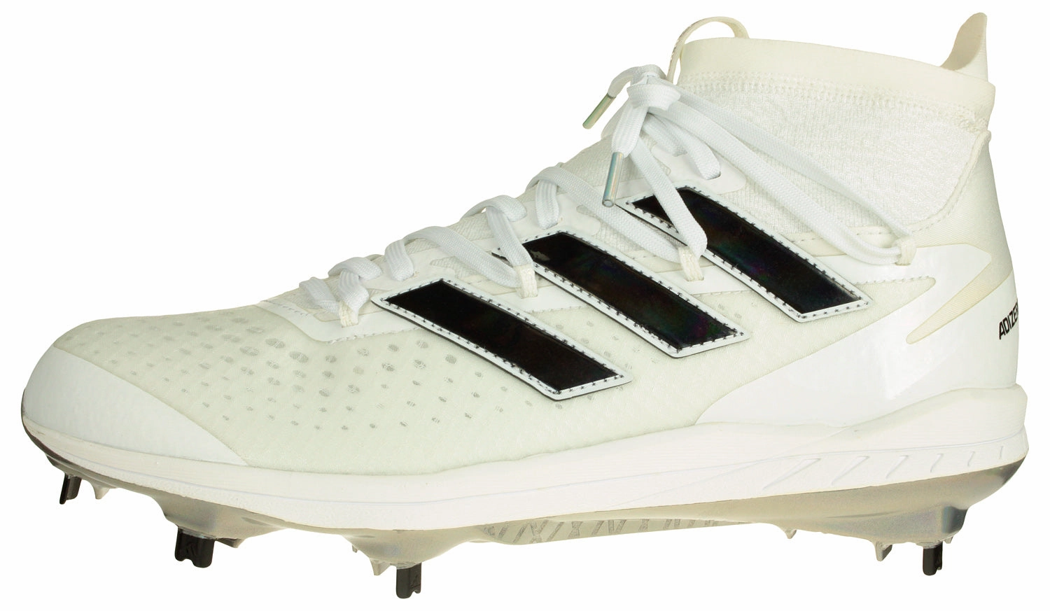 Adidas Men's Adizero Afterburner 8 Baseball Cleats, White/Iridescent