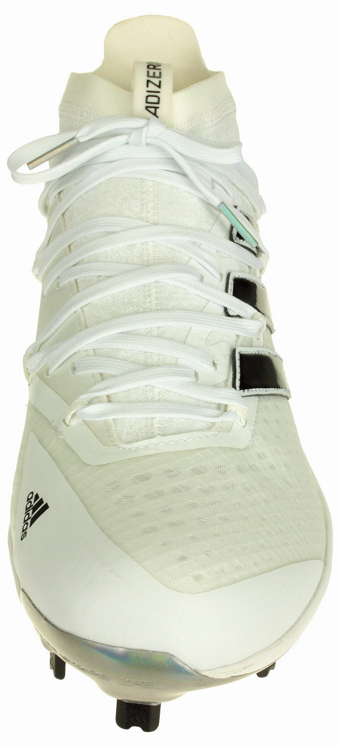 Adidas Men's Adizero Afterburner 8 Baseball Cleats, White/Iridescent