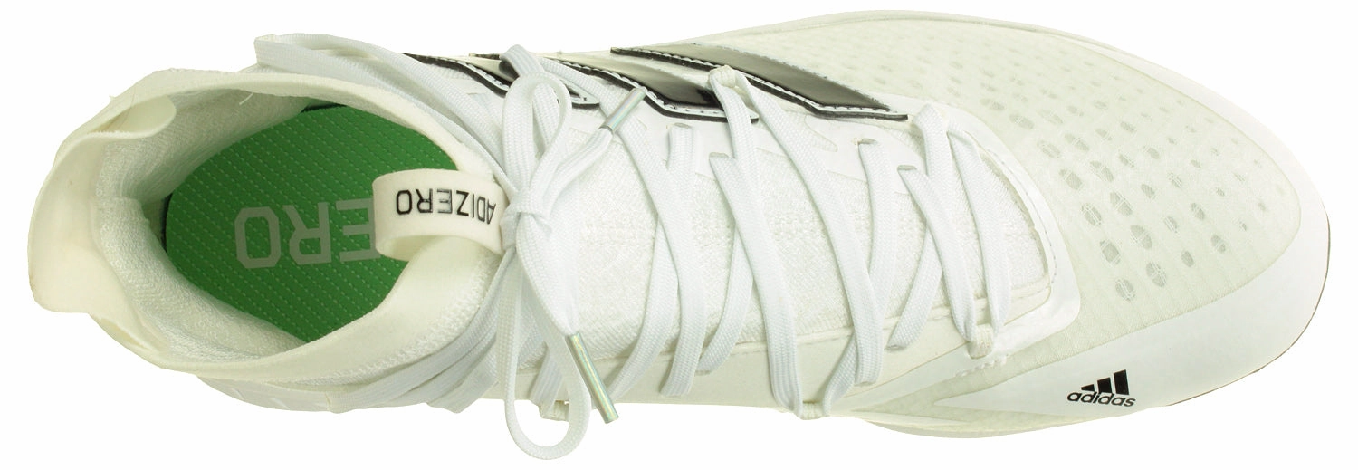Adidas Men's Adizero Afterburner 8 Baseball Cleats, White/Iridescent