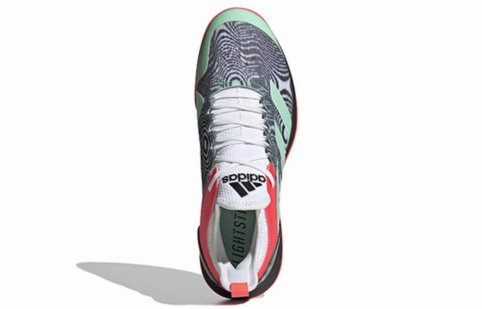 Adidas Men's Adizero Ubersonic 4 Tennis Shoes, Cloud White/Pulse Mint/Turbo